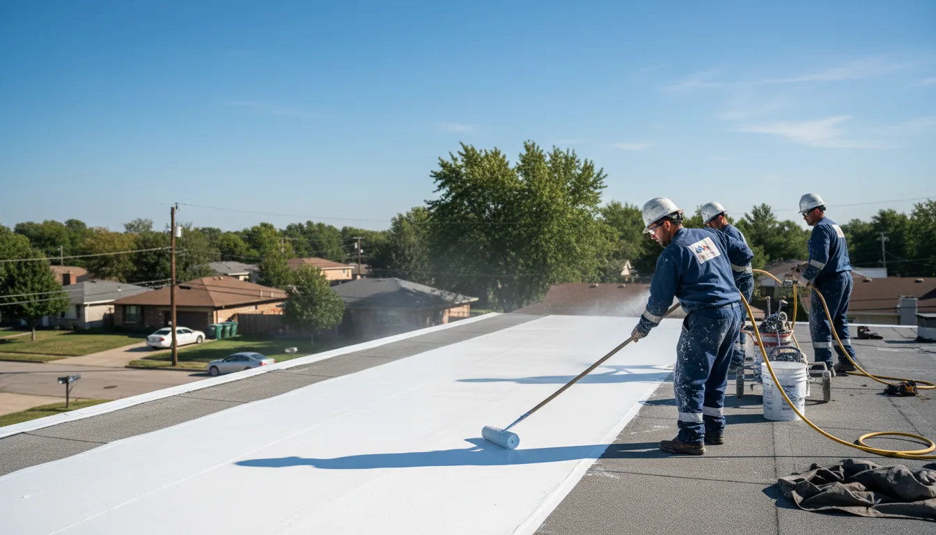 Commercial roof coating in Whitakers, NC near me